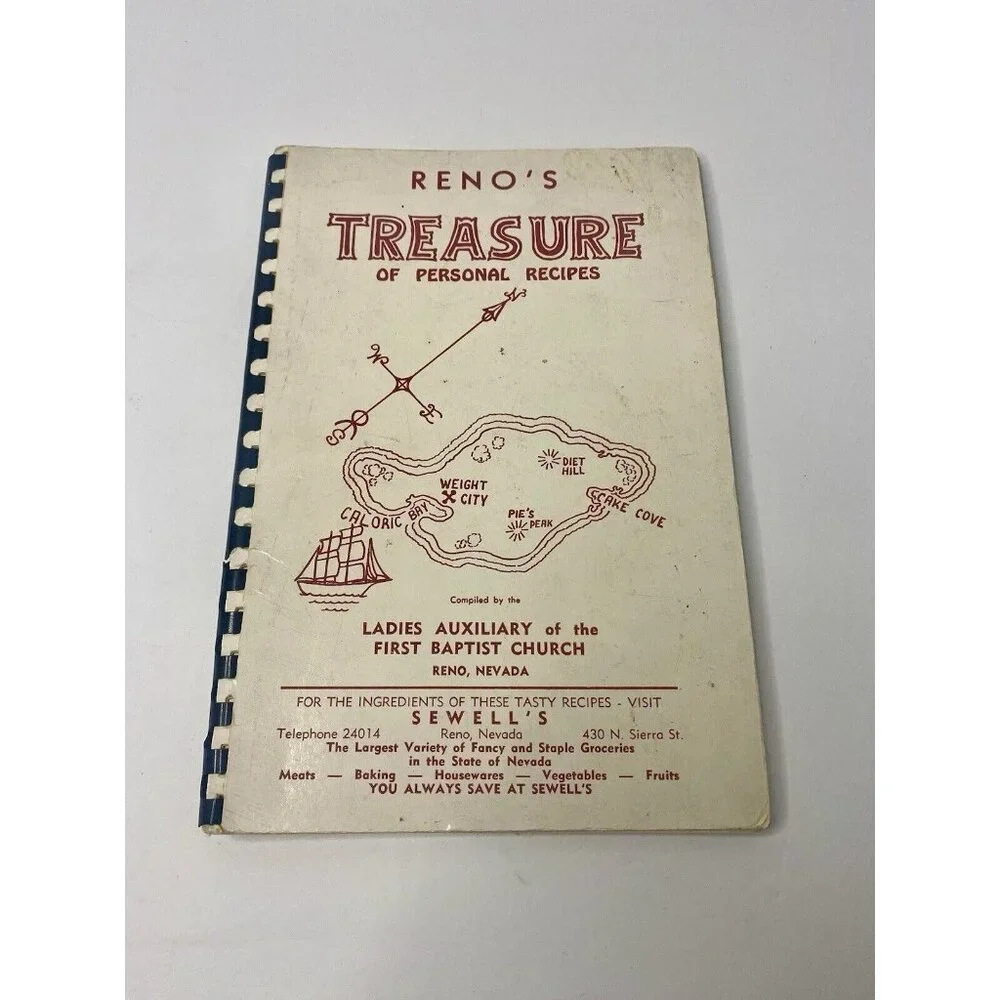 1952 First Baptist Church Reno Nevada Ladies‎ Auxiliary Recipes Cook Book